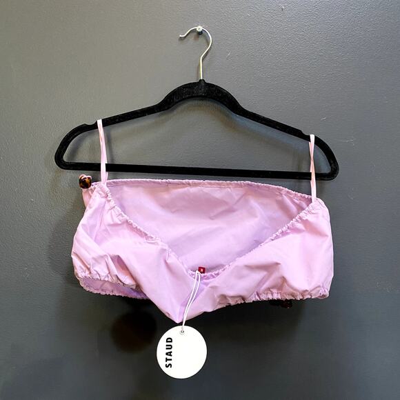 STAUD M Purple Gigi Strapless Crop Top NWT - Picture 5 of 6